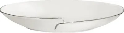 Produktbild von Gilde Schale "Flores" weiß, silber Länge 21,0 cm Breite 32,0 cm Höhe 5,0 cm 43801
