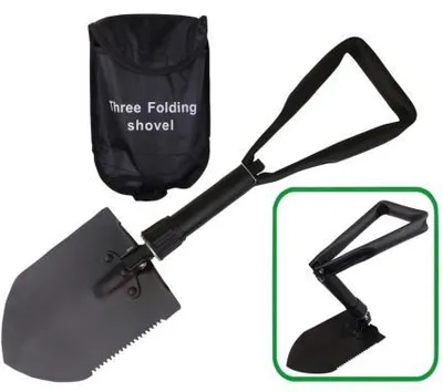 Produktbild von Happy People Klappspaten, 59 cm Metall, schwarz, 78304