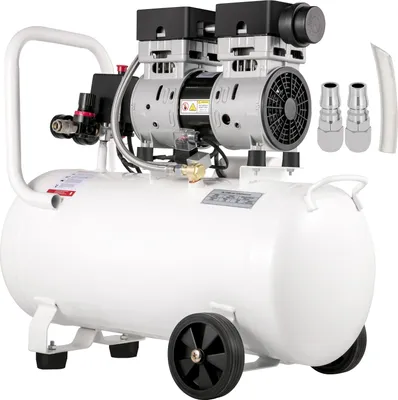 Produktbild von SucceBuy-Luftkompressor, 11 Gallonen, ultraleise, 1 PS, ölfreier Stahltank, 750 W, 8 bar, tragbar für Heimreparaturen, Reifenbefüllung