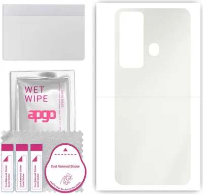 Produktbild von apgo Rückseite Schutzfolie, Matt, kompatibel mit Tecno Pova Neo, Hinten Hydrogel-Displayschutzfolie mit Positionierhilfe, kratzfest, einfache Montage