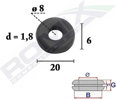 Produktbild von 5x ROMIX C70390 Tülle