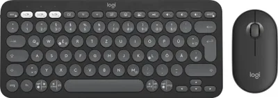 Image de Logitech 920-012203 Logitech Wireless Keyboard+Mouse Pebble 2 Combo graphite