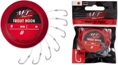 Produktbild von Magic Trout Hakengröße 10 Trout Hook silber Vorfach 200cm