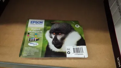 Produktbild von Epson Monkey T0895 Affe DURABrite Ultra Multipack 4 Farben Tinte, Schwarz, Cyan, Magenta, Gelb, 5,8 ml, 3,5 ml, 1 Stück(e), Multipack