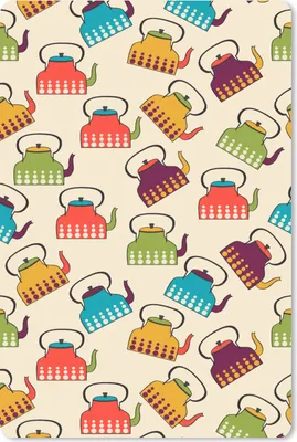 Produktbild von MuchoWow® Mauspad Mousepad Design - Retro - Teekanne - Farben 18x27 cm - Mousepads - Maus Mat - Pad - Mausunterlage