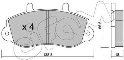 Produktbild von CIFAM Bremsbeläge Satz Vorne Bremsklötze für RENAULT MASTER II Kasten (FD) 822-264-0