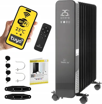 Zdjęcie produktu dla Grzejnik olejowy OSLO 2500W Black WiFi