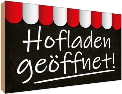 Zdjęcie produktu dla vianmo Drewniany znak 30x40 cm Hofladen geöffnet Verkauf
