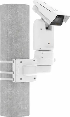 Imagen del producto de AXIS T94N01G: Kit de montaje para cámara, compatible con postes, para uso en interiores y exteriores, color blanco