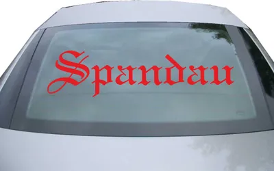 Produktbild von Indigos UG - Aufkleber Heckscheibe & Motorklappe DE6575 - rot - 600x150 mm - Stadt Pandau - Auto Scheiben Fenster Heckklappe Tuning Racing JDM - Die cut
