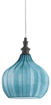 Zdjęcie produktu dla Lampa wisząca Cleofe S/11 Cobalt – matowa czarna metalowa rama z przezroczystym szkłem 1xE27 maks 60 W IP20 – Gealuce