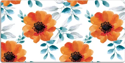 Produktbild von Schreibtischmatte Tischunterlage 100x50 cm Mauspad - orangene Blume