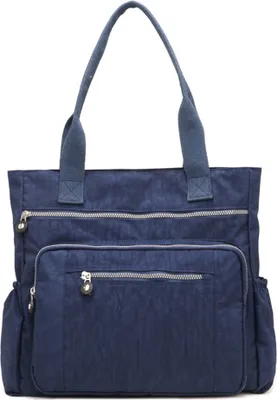Produktbild von Lässige Frauen Solid Color Multi Pocket Zip Handtasche Nylon Schulter Aufbewahrungstasche