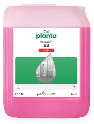 Produktbild von Bucasan® Hit Ökologischer Sanitärunterhaltsreiniger auf Zitronensäurebasis | Kanister (10 l)