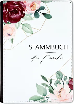 Produktbild von Familienstammbuch, Stammbuch A5 Boho Gold Brombeere Nature Stammbuch der Familie, für Hochzeit