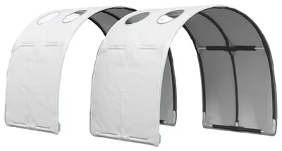 Image de vidaXL Housses de lit, lot de 2, blanc, 211 x 67,5 x 2 cm, polyester