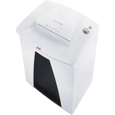 Produktbild von HSM SECURIO B34 1x5mm Oiler Aktenvernichter Partikelschnitt-Zerkleinerung 56 dB 31 cm Weiß