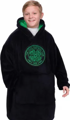 Produktbild von Celtic FC - Deckenhoodie für Kinder, Übergroß GF1187 (6-10 Jahre) (Schwarz)