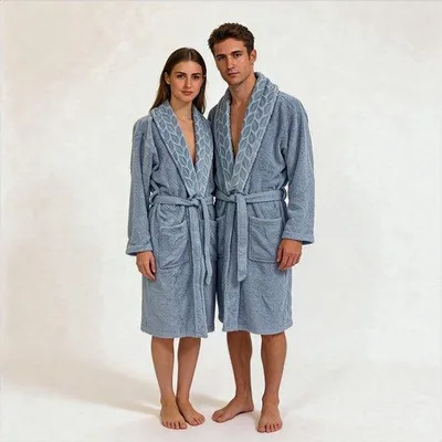 Immagine prodotto di Uniqoos® Accappatoio in cotone – 100% cotone, 330 GSM – Unisex, morbido e altamente assorbente, ideale per la casa, la sauna e il benessere