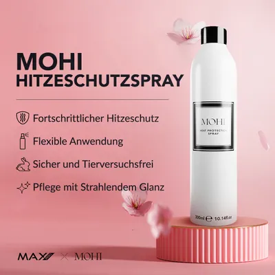 Produktbild von Max Pro MOHI Hitzeschutzspray Für Haare - Hitzeschutz - Für Alle Haartypen - Frei Von Parabenen - 300ml