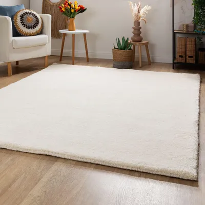 Produktbild von Steffensmeier Berber Teppich Taza | Schurwolle, Uni, Größe: 200x300 cm , Original aus Marokko, Teppich für Wohnzimmer, Schlafzimmer