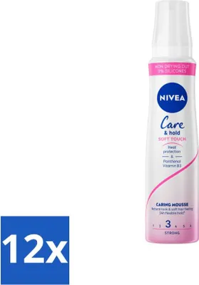 Produktbild von NIVEA - Haarschaum - Pflege & Festigkeit Weiche Haarwurzeln - 24 Stunden Schutz - 250 ml - Vorteilspack - 12 Stücke