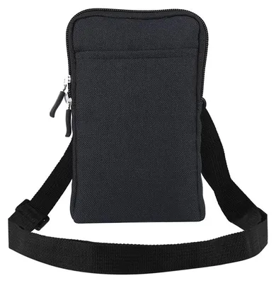 Obrázek produktu pro Malá pánská taška na mobilní telefon, vodotěsná, na bok a rameno – černá, 10,5 x 17 x 2,0 cm (6,7–6,9 palce)