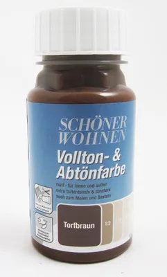 Produktbild von Voll- und Abtönfarbe Torfbraun 125 ml