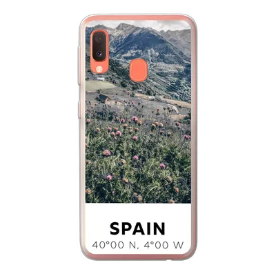 Produktbild von MuchoWow® Handyhülle Schutzhülle Hülle für Samsung Galaxy A20e Spanien - Berge - Blumen Silikon Softcase Handy Hülle - Abdeckung