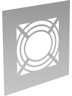 Produktbild von Jeremias DW-FU 100mm Deckenblende Hinterlüftung einteilig 1-65 Grad doppelwandiges Edelstahl Abgassystem