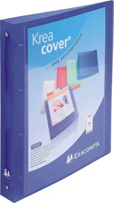 Immagine prodotto di Raccoglitore ad anelli Kreacover A4 4 anelli 30mm blu traslucido confezione da 12