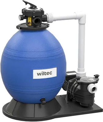 Produktbild von Sandfilteranlage 750 W mit 71l Filtertank und selbstansaugender Pumpe 20000 l/h, Sandfilterpumpe, Pool-Pumpe