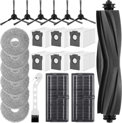 Produktbild von Zubehörset für Dreame L10s Pro Ultra Heat/ L10s Ultra Gen 2/ X30 Ultra/Mova E30 Ultra Saugroboter, 1*Hauptbürste 6*Staubbeutel 6* Wischtücher 2*Filter 6*Seitenbürsten 1*Reinigungsbürste