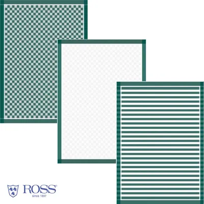 Produktbild von Ross 3-er Pack Baumwoll-Geschirrtuch 50 x 70 cm Farbe Moosgrün