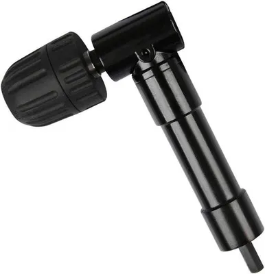 Productafbeelding van Booraccessoire met snelle bevestiging, 0,8-10 mm - 90 graden boorkop en verlengstuk, geschikt voor precisieboringen en metaalbewerking.