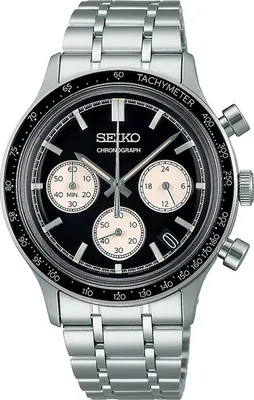 Seiko SSB479P1 Herrenuhr Chronograph Schwarz 1
