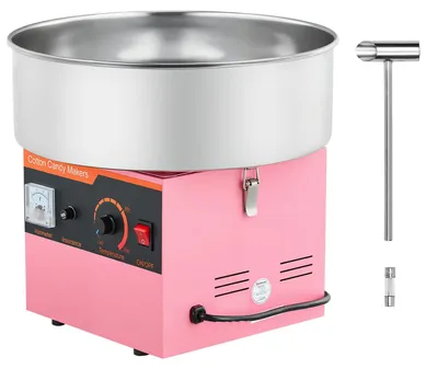 Obrázek produktu pro SucceBuy Elektrický stroj na cukrovou vatu 1000 W s nerezovou miskou o průměru 38 cm a lžičkou na cukr, ideální pro dětské narozeniny a rodinné oslavy, růžový, 3500 ot./min.