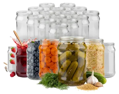 Obrázok produktu pre 45 sklenených nádob o objeme 315 ml, bez veka, vhodné na med alebo džem