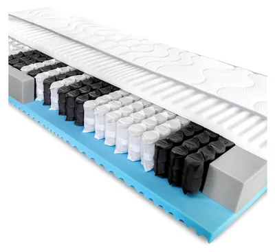 Produktbild von Matratze 90x200 cm Komfort 23 TFK Härtegrad H3/Taschenfederkernmatratze /ergonomische 7 Zonen Matratze Höhe 23 cm