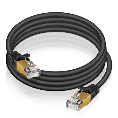 Zdjęcie produktu dla VERCO 50m kabel sieciowy CAT 7 kabel krosowy okrągły kabel RJ45 PC LAN kabel Ethernet okrągły czarny