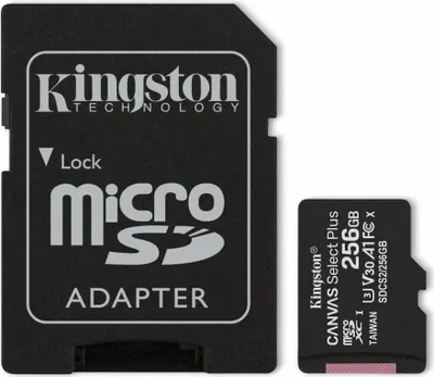 Immagine prodotto di microSD256GB Canvas SDHC UHS-I U1 KIN - Kingston SDCS2/256GB - (Importazione / nur_Idealo)