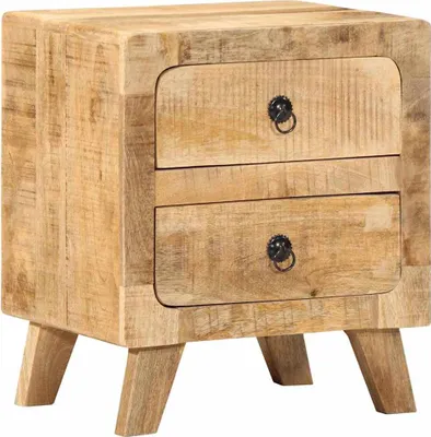 Produktbild von Nachttisch 40x32x46 cm Raues Massivholz Mango