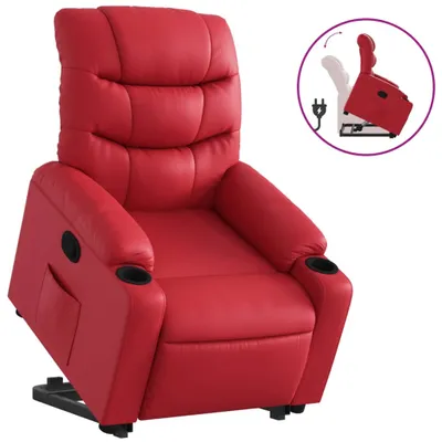 Produktbild von vidaXL Relaxsessel mit Aufstehhilfe Rot Kunstleder