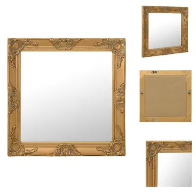 Zdjęcie produktu dla vidaXL Lustro ścienne w stylu barokowym 60x60 cm złote - Lustro