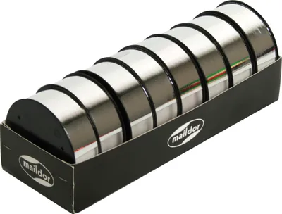 Produktbild von Clairefontaine 8 Spulen Geschenkbänder Metallic-Effekt 10mx25mm Silber 616176C