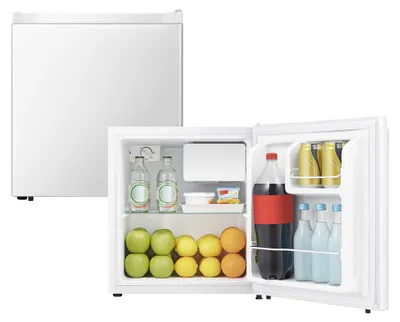 Mini-Kühlschrank 45 L, Kompakt, mit Eiswürfelbehälter, 50 cm, Weiß