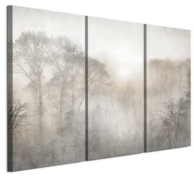 Produktbild von LUMASOUL Wandbilder 3er Set für Wohnzimmer Wald 20 90x60 cm3-teiliges Leinwandbild für Schlafzimmer Flur Büro und Küche