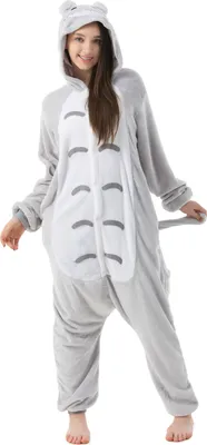 Produktbild von Katara 1744 - Katze grau-braun XL (175-185cm), Jumpsuit, Onesie, Karneval, Overall, Party, Karnevals-Kostüm, Verkleidung zum Fasching, Schlafanzug, Hausanzug, Jogginganzug, Cosplay, Tierkostüm für Erwachsene