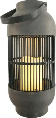 Obrázek produktu pro ProGarden Solární lucerna s LED svíčkou Rattan Black