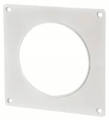 Produktbild von Wandflansch - Für Lüftungskanal - Rundkanalanschluss - Ø 150 mm - Farbe Weiß - Abluft Zuluft - Schnelle Montage